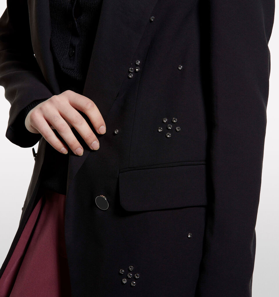 Blazer with jewel applique - women's blazers - Black | Sisley image number 4